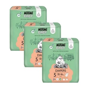 MUUMI Baby 5 Maxi+ 10-16 kg (132 ks), měsíční balení eko plen