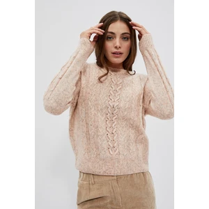 Sweater with decorative fabric