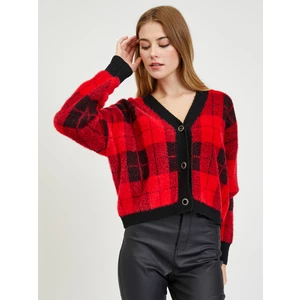 Black-Red Checkered Cardigan ORSAY - Ladies