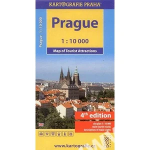 Prague - Mapa turistických zajímavostí 1:10 000