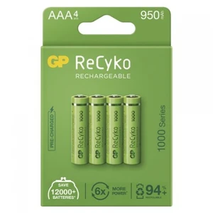 Nabíjecí baterie, nabíječky nabíjecí baterie gp b21114 recyko, 1000mah, aaa, 4ks