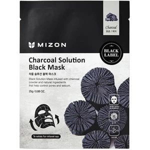 Mizon Čisticí maska s dřevěným uhlím (Charcoal Solution Black Mask)  25 g