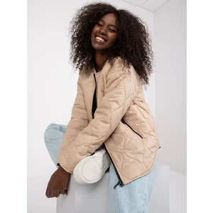 Beige transitional quilted jacket Everly RUE PARIS