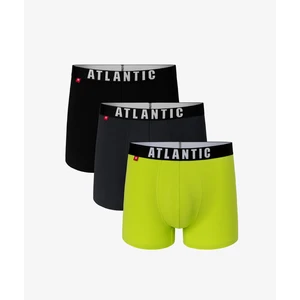 3-PACK Men's boxers ATLANTIC black/graphite/lime