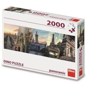 Puzzle Paříž koláž Panoramic 2000 dílků