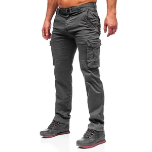 Pantaloni grafit cargo cu curea Bolf CT8905L