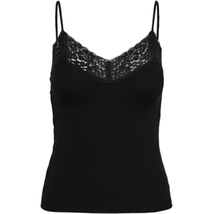 Black Women's Tank Top with Lace ONLY Tilde - Women