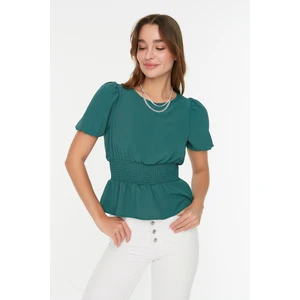 Trendyol Green Gippie Short Sleeve Blouse