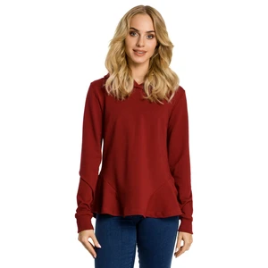 Made Of Emotion Woman's Sweatshirt M345 Maroon