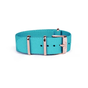 Blue Rose Gold nylon strap