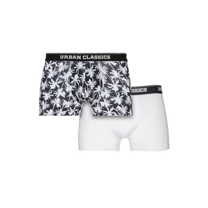 Men Boxer Shorts Double Pack Palm Aop+white