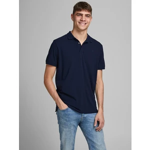 Tmavě modré polo tričko Jack & Jones - Pánské