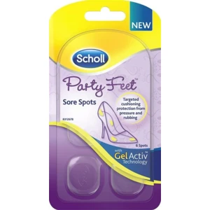 SCHOLL Party Feet GelActiv vankúšiky na citlivé miesta chodidiel 6 ks