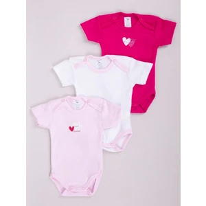 Yoclub Kids's Bodysuits With Hearts 3-Pack BOD-0503G-A23K