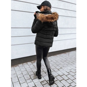 Women's quilted winter jacket VERSES black Dstreet