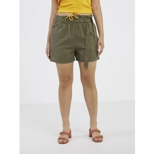 Khaki Shorts with Linen JDY Say - Women