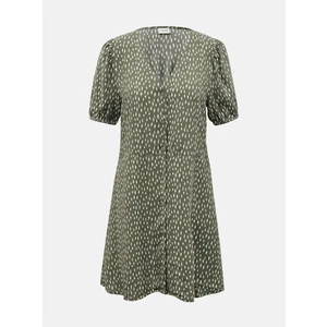 Green Patterned Dress with Buttons JDY Staar - Women