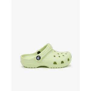 Detské šľapky Crocs zelená farba