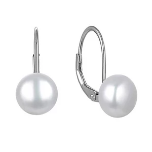 MOISS Elegantní stříbrné náušnice s bílými perlami EP000093-EP000102 1,6 x 0,7 cm