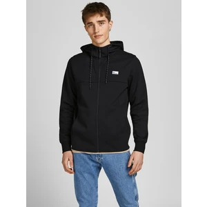 Black Men's Zippered Hoodie Jack & Jones Air - Mens