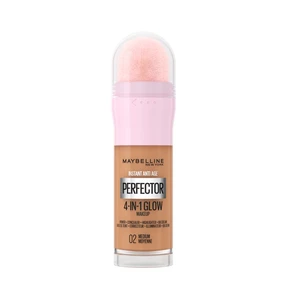 Maybelline Instant Age Rewind Perfector 4-in-1 Glow rozjasňující make-up pro přirozený vzhled odstín 02 Medium 20 ml