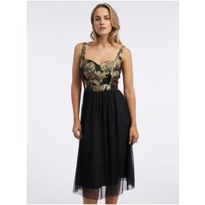 Orsay Gold-Black Women's Floral Dress - Women's