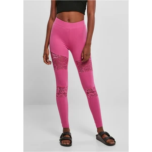 Women's lace-up leggings - light purple