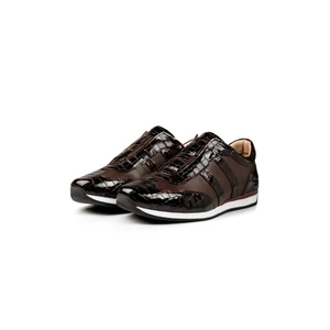 Ducavelli Swanky Genuine Leather Men's Casual Shoes Brown