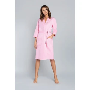 Kalia bathrobe with 3/4 sleeves - pink