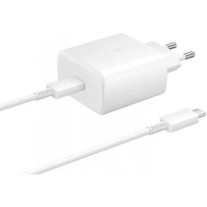 Nabíjačka Samsung 1x USB Typ C, 45W + USB kábel Typ C, biela