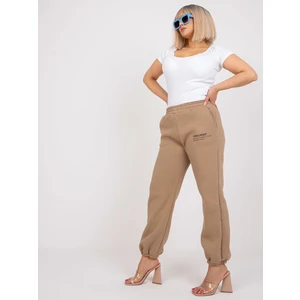 Dark beige plus size cotton sweatpants Banni