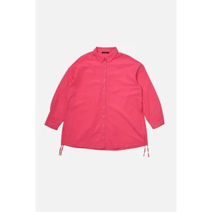 Trendyol Fuchsia Pleated Woven Shirt