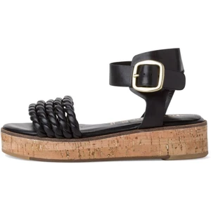 Black Leather Sandals Tamaris - Women