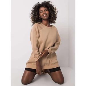 Women's beige cotton sweatshirt