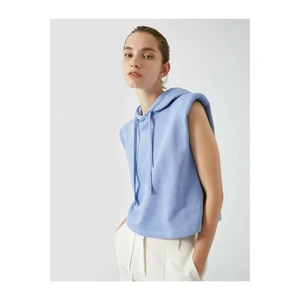 Koton Hooded Waistcoat Sleeveless Sweatshirt