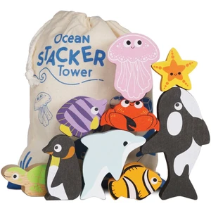 Le Toy Van Ocean Stacker Tower skládací věž 9 ks