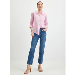 Orsay Light pink Ladies Plaid Shirt - Women