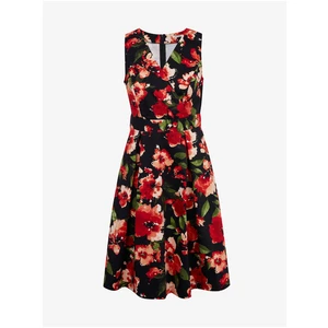 Orsay Red-Black Women Floral Dress - Women