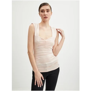 Light pink women's satin top Guess Susan - Women