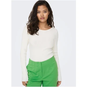 White sweater with opening at back ONLY Emmy - Women