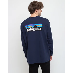 Patagonia M's L/S P-6 Logo Responsibili-Tee Classic Navy L