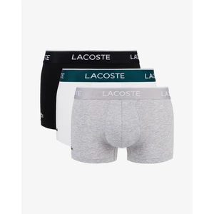 Set of three boxer shorts in black, gray and white Lacoste - Men