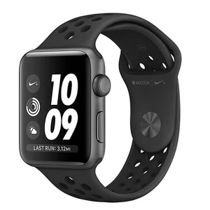 Apple Watch Nike+ GPS, Series 3, 42mm Space Grey Aluminium Case with Anthracite/Black Nike Sport Band