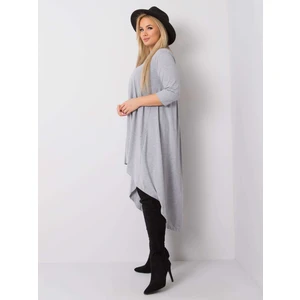 Gray, melange asymmetrical dress