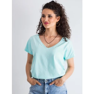 Cotton V-neck t-shirt mint