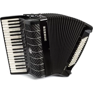 Hohner Mattia IV 96 Gun Gun Black/Pearl Key Billentyűs harmonika