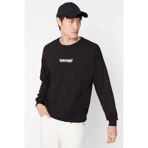 Trendyol Sweatshirt - Schwarz - Oversize