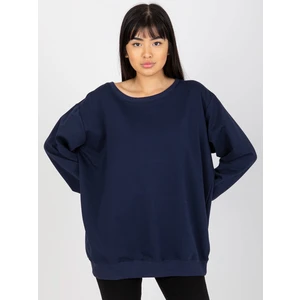 Navy Blue Solid Color Oversize Hoodie