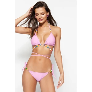 Trendyol Pink Accessorized Regular Leg Bikini Bottoms