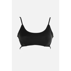 Trendyol Black Back Detailed Bikini Top